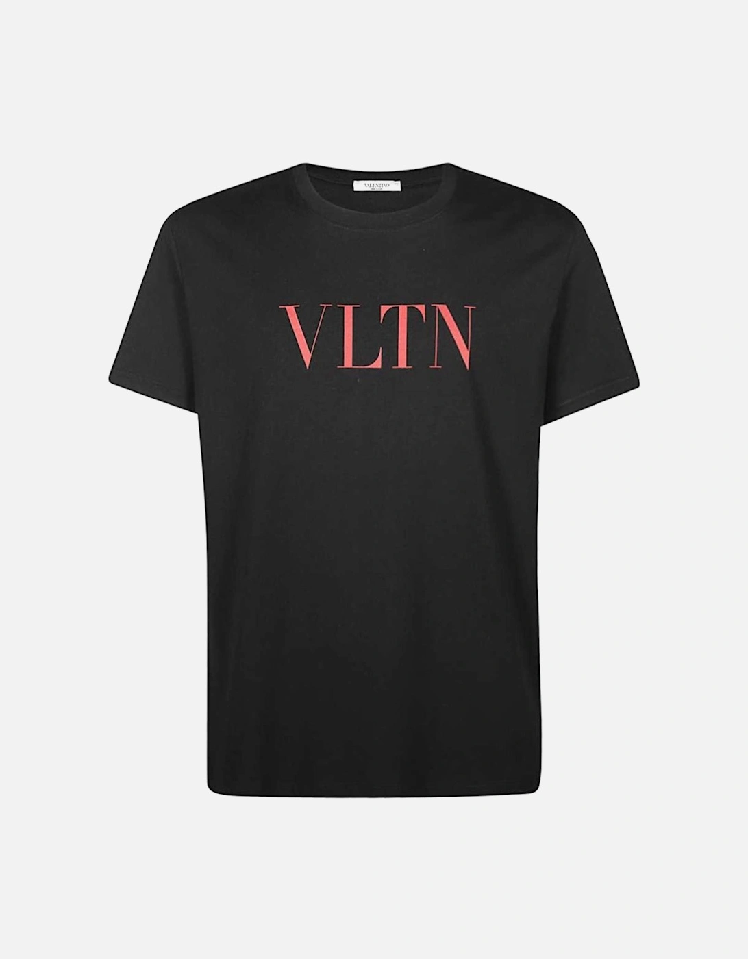 Red VLTN Print Logo Black T-Shirt, 3 of 2