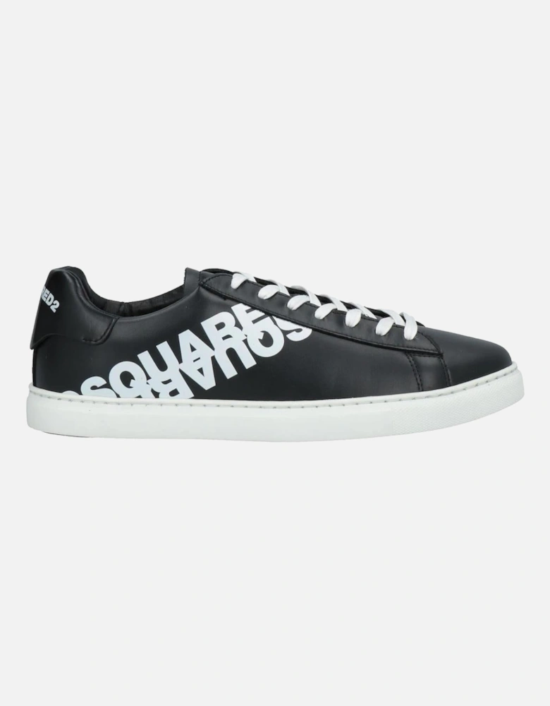 Mirrored Logo Black Sneakers