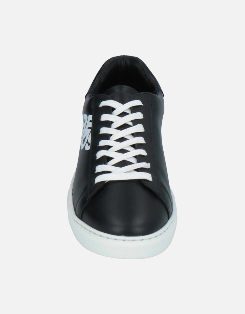 Mirrored Logo Black Sneakers