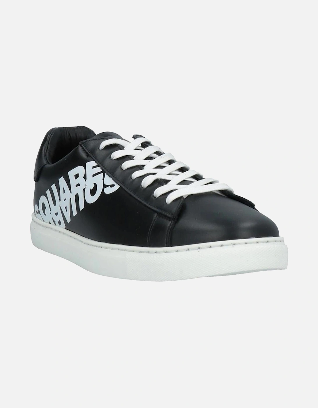 Mirrored Logo Black Sneakers