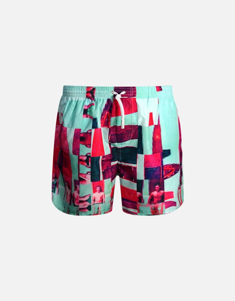 Abstract Design Blue Short Swim Shorts