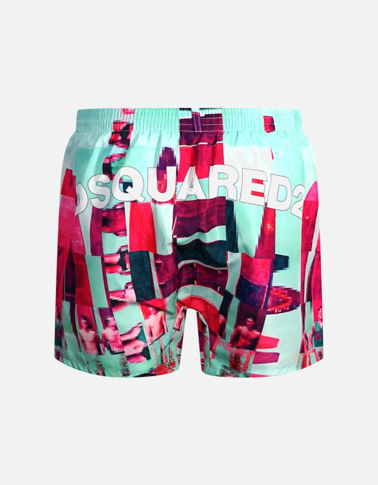 Abstract Design Blue Short Swim Shorts