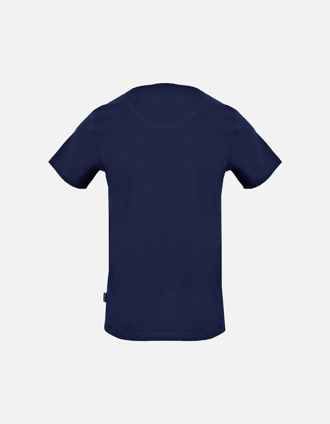 Check Strip Logo Navy Blue T-Shirt