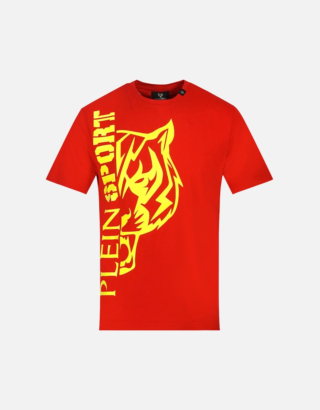 Plein Sport Tiger Side Logo Red T-Shirt, 3 of 2