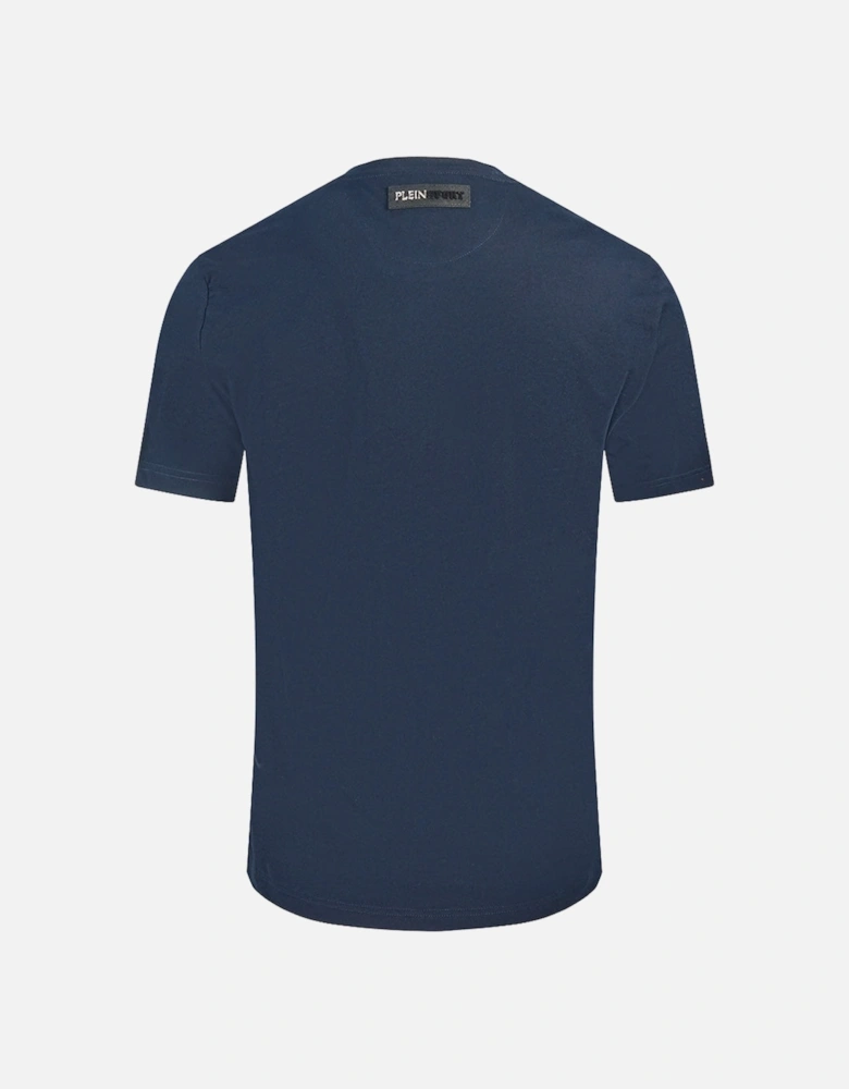 Plein Sport Tiger Side Logo Navy Blue T-Shirt