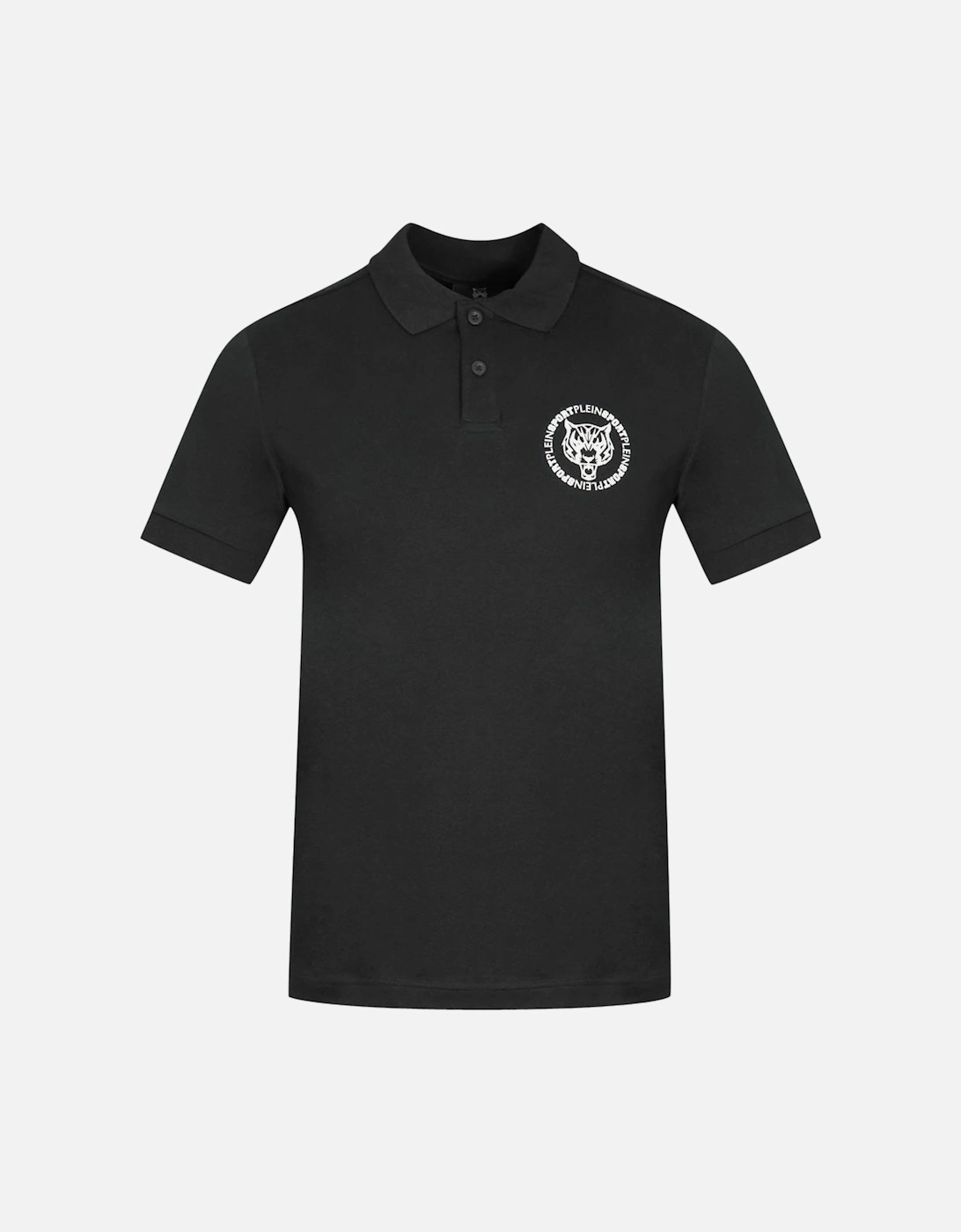 Plein Sport Circle Chest Logo Black Polo Shirt, 3 of 2