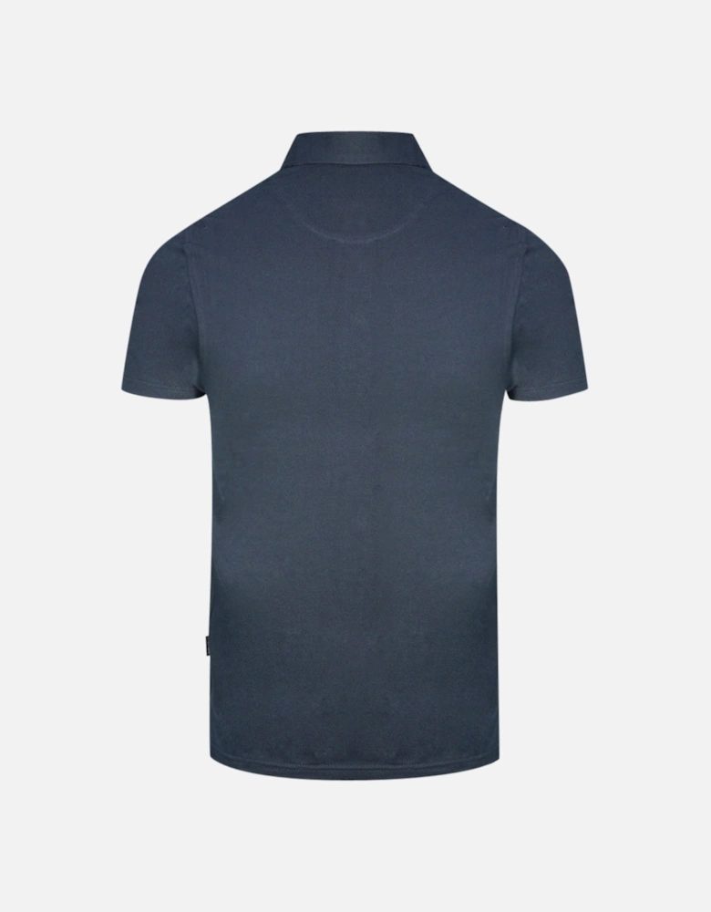 Aldis Crest Block Logo Navy Blue Polo Shirt