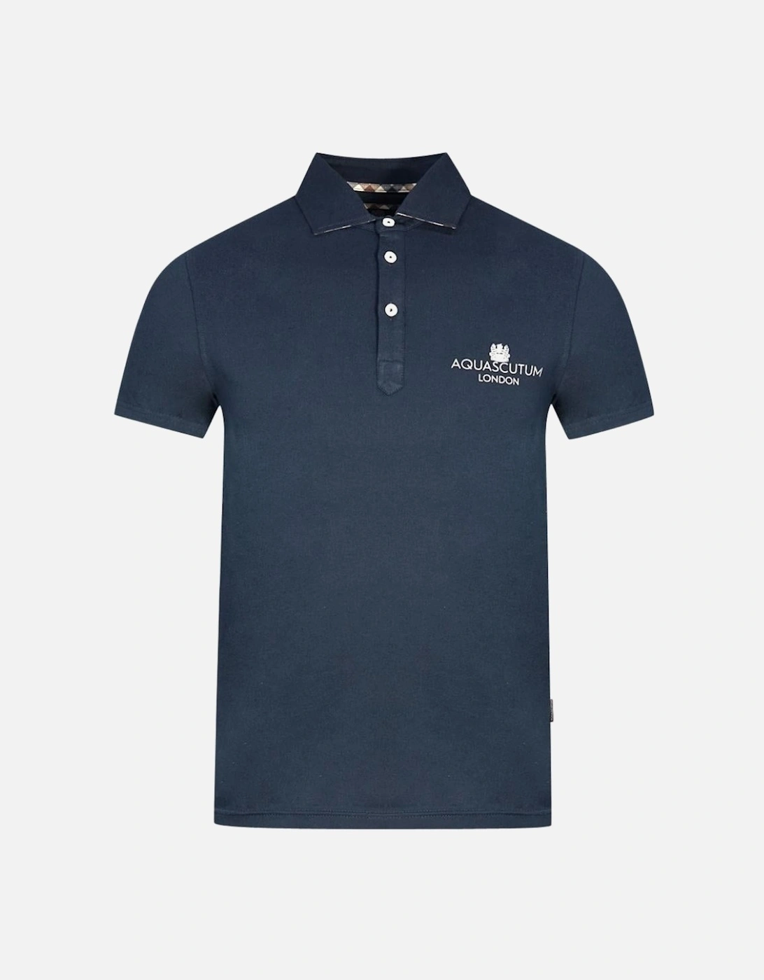 London Bold Logo Navy Blue Polo Shirt, 3 of 2