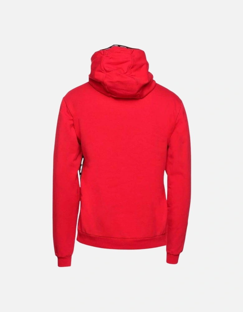 Brand Taped Hood Red Hoodie