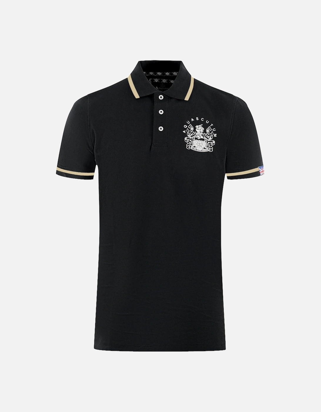 Tipped Aldis Black Polo Shirt, 4 of 3