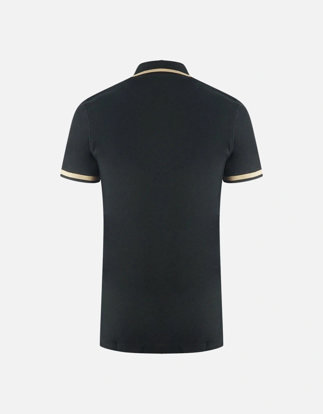 Tipped Aldis Black Polo Shirt