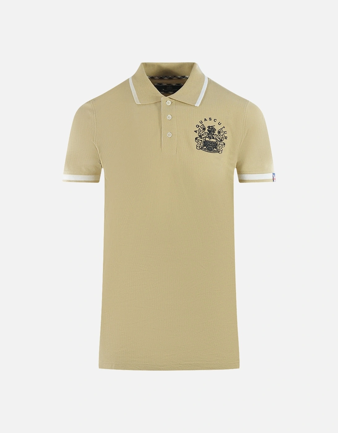 Tipped Aldis Beige Polo Shirt, 4 of 3