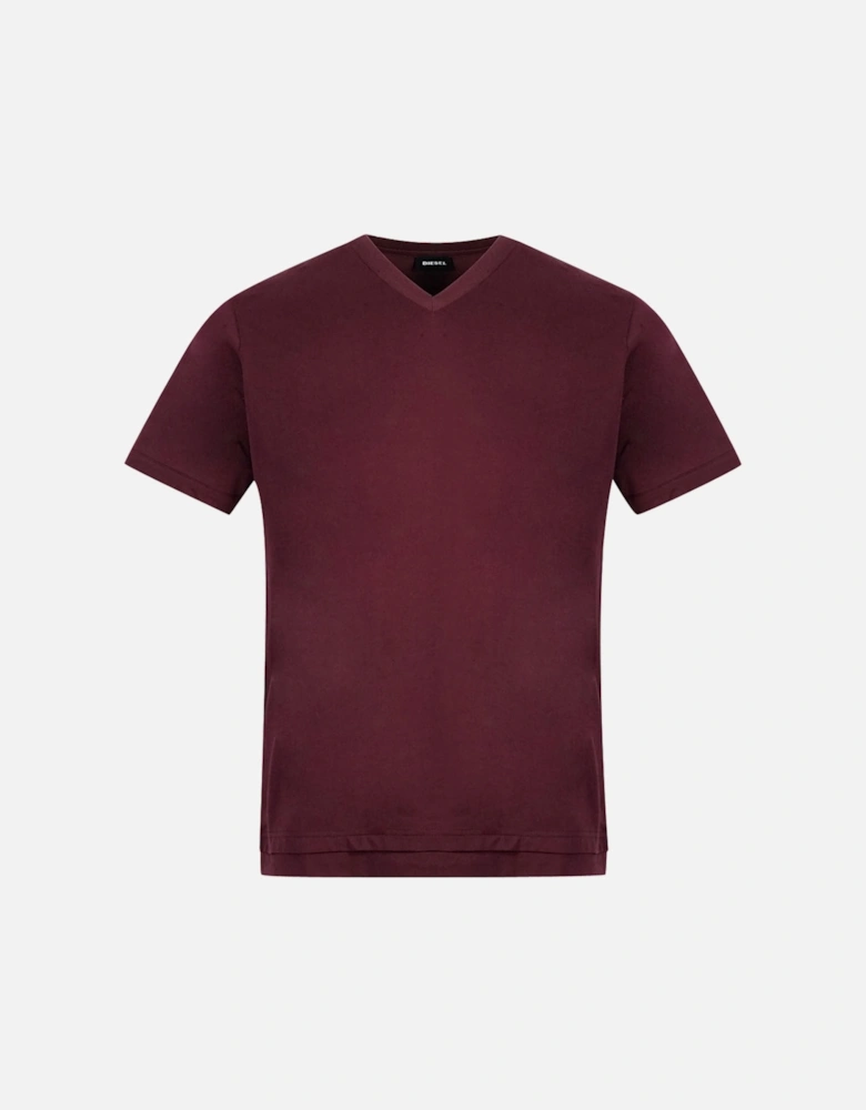 T-Cherubik-New Burgundy V-Neck T-Shirt