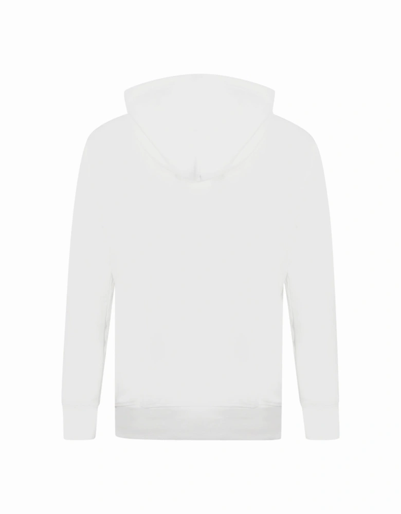 Cavalli Class Zebra Print Logo White Hoodie