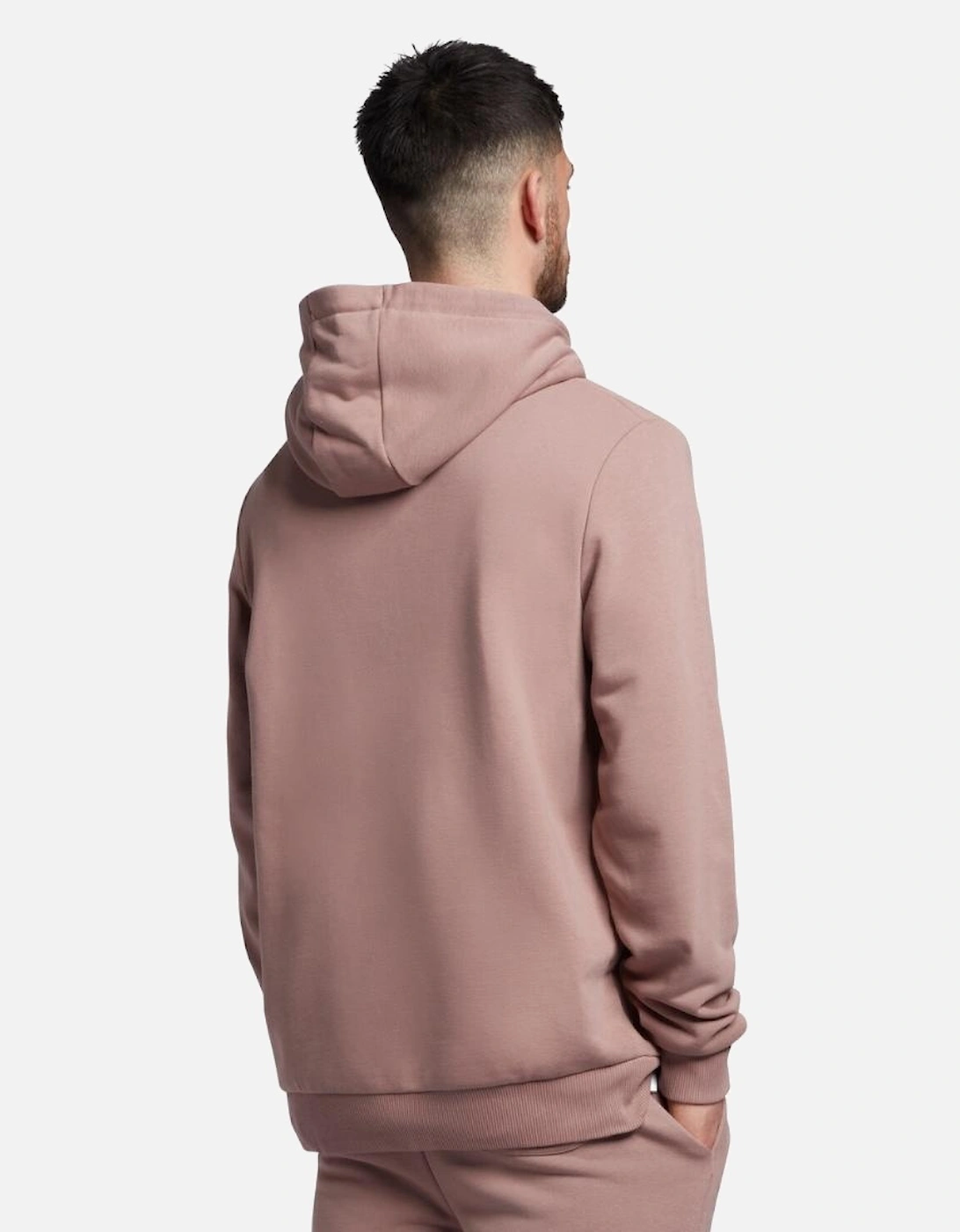 Lyle & Scott Branded Hutton Pink Pull-over Hoodie