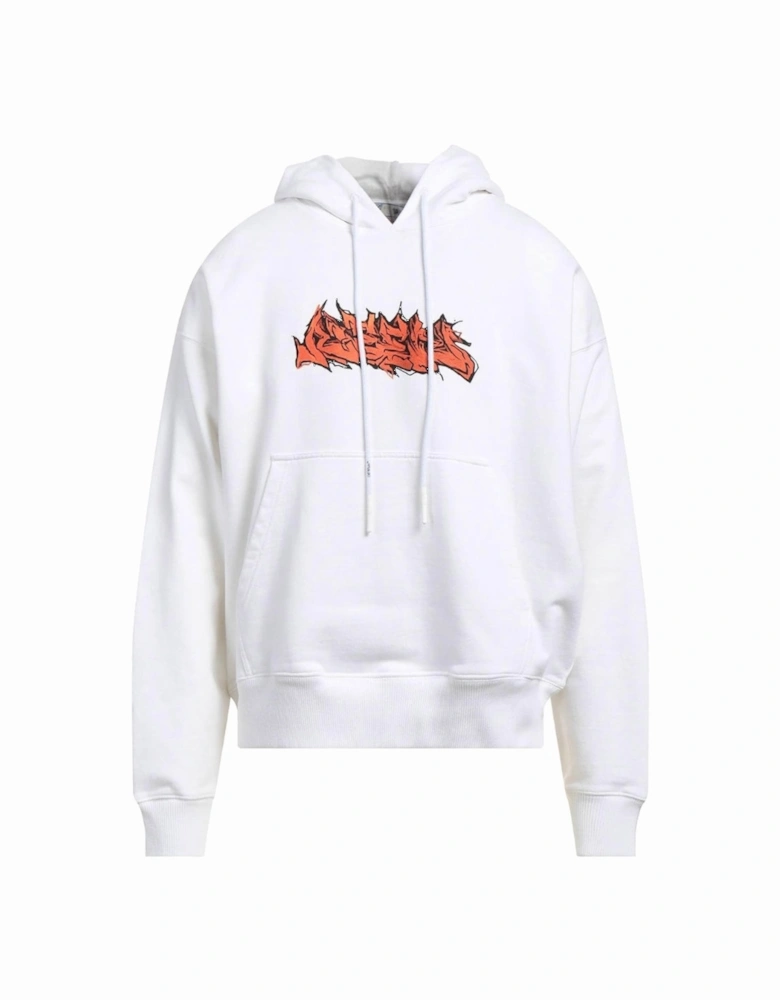 Graffiti Skate White Hoodie