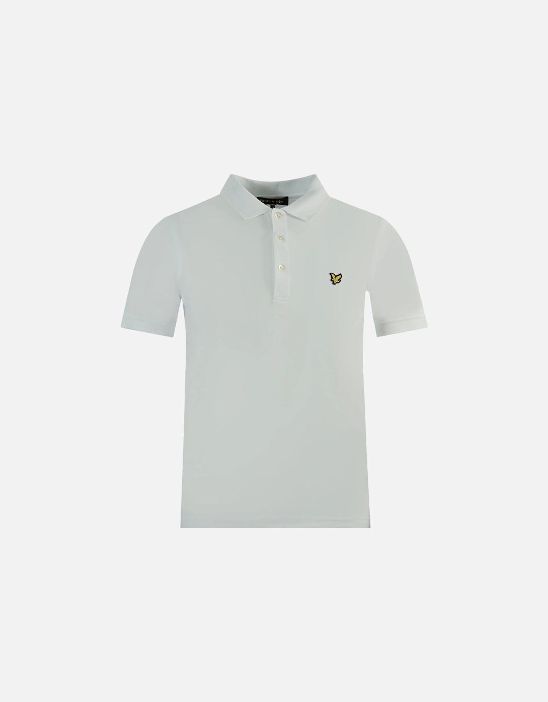 Lyle & Scott Branded Chest Logo White Polo Shirt, 6 of 5