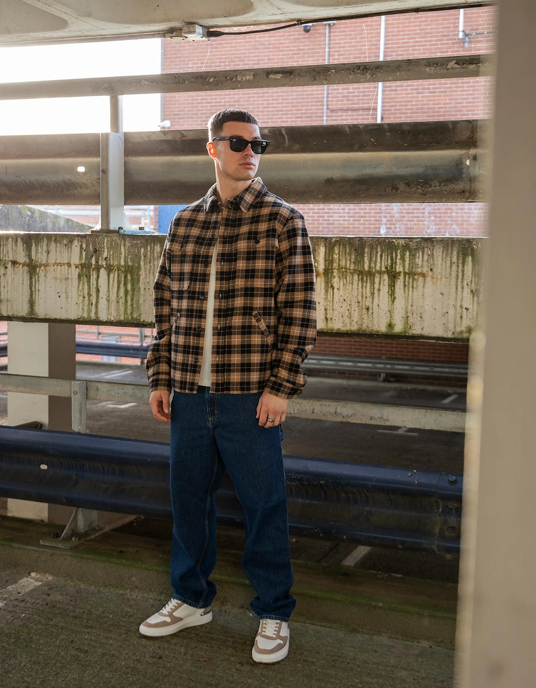 Relaxed Fit Checked Overshirt