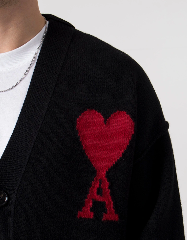 Relaxed Fit Red Ami De Coeur Cardigan