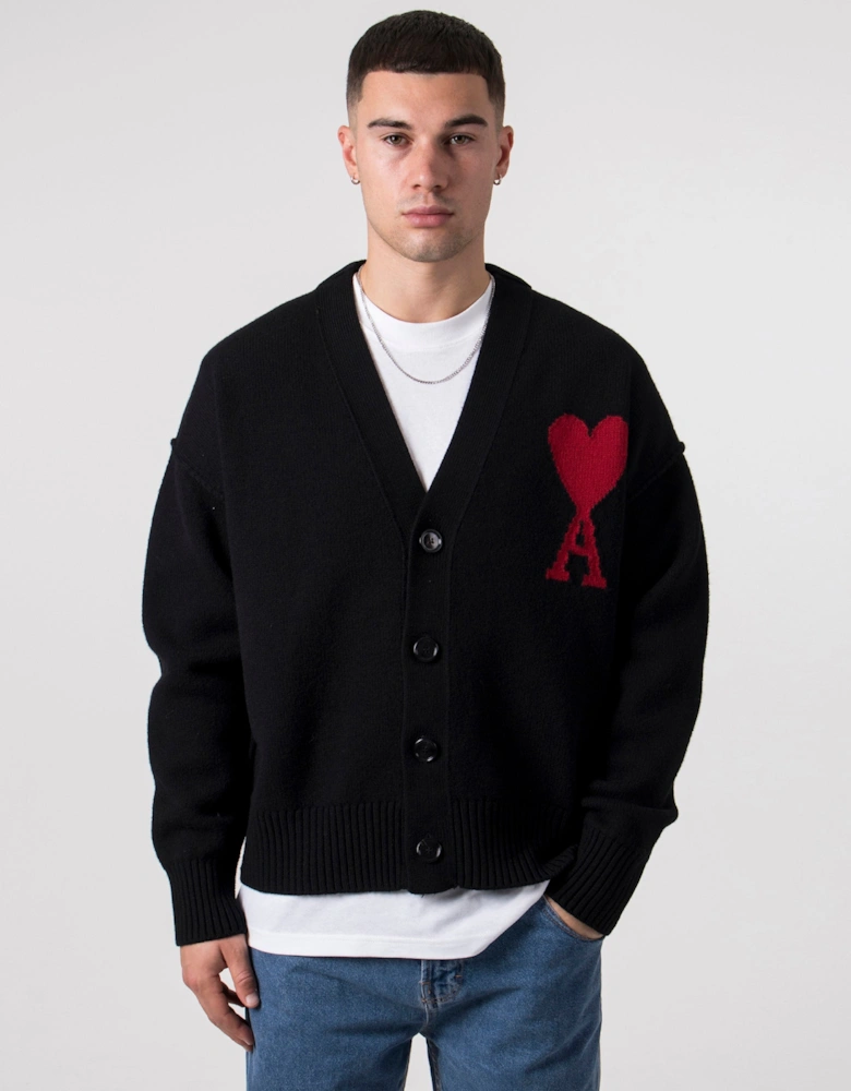 Relaxed Fit Red Ami De Coeur Cardigan