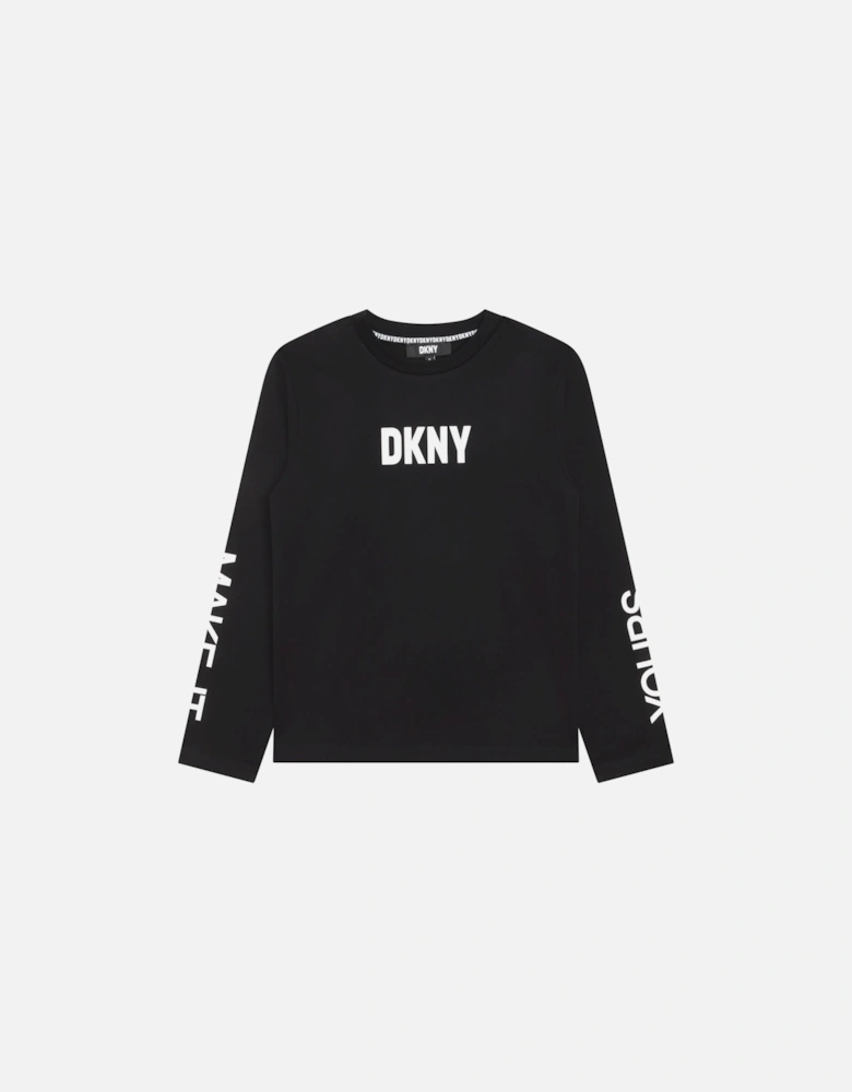 Black Logo Long Sleeve T-Shirt