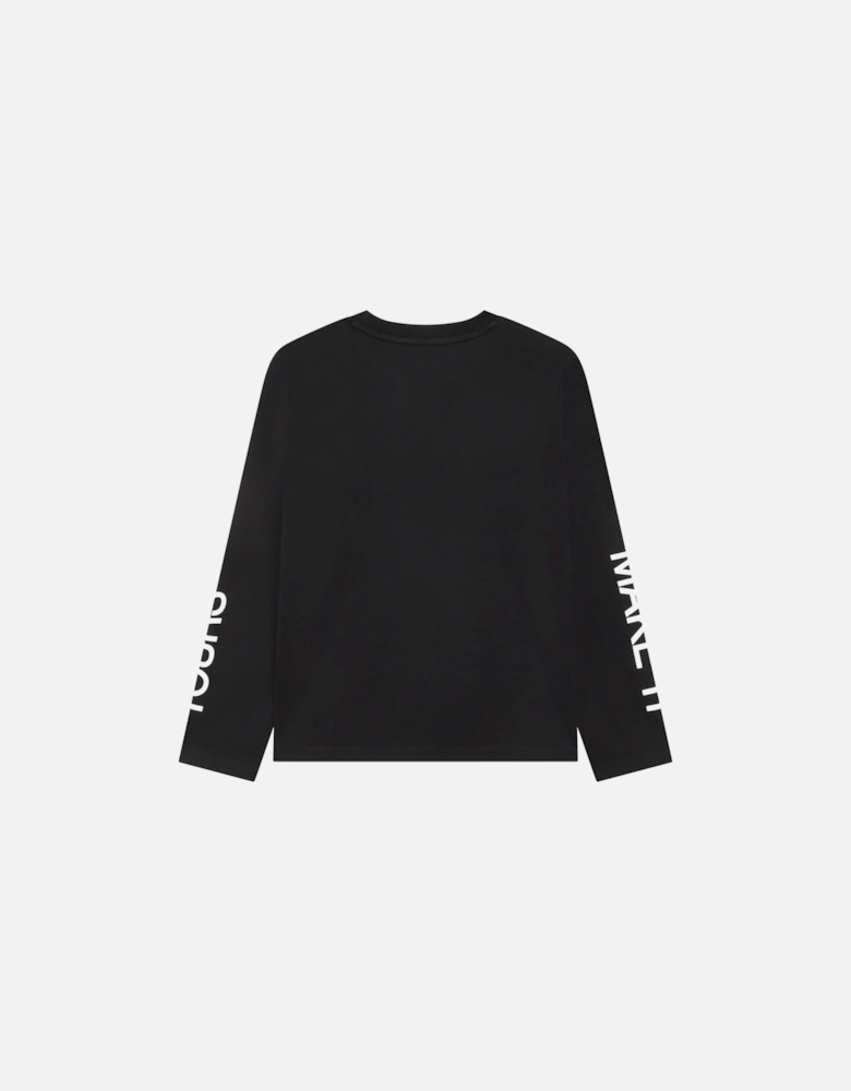 Black Logo Long Sleeve T-Shirt