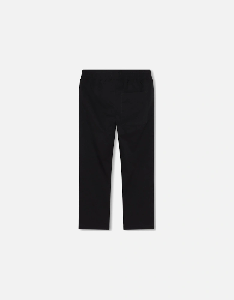 Black Logo Elasticated Waist Trousers