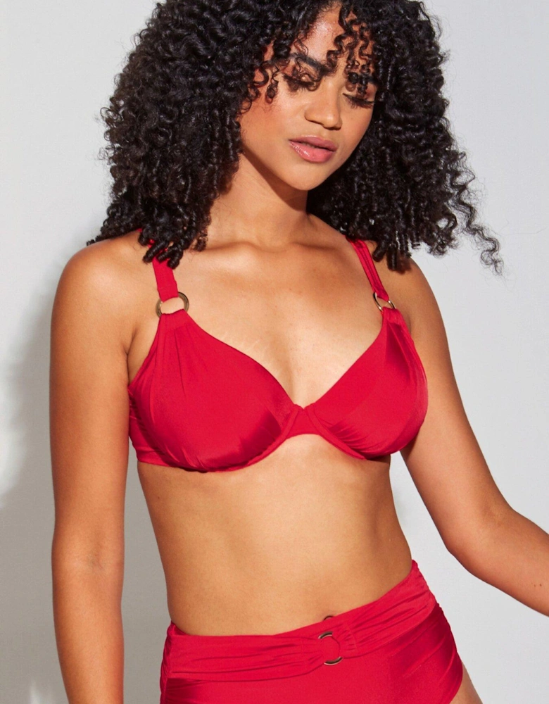 Samoa Non-Padded Underwired Top - Red