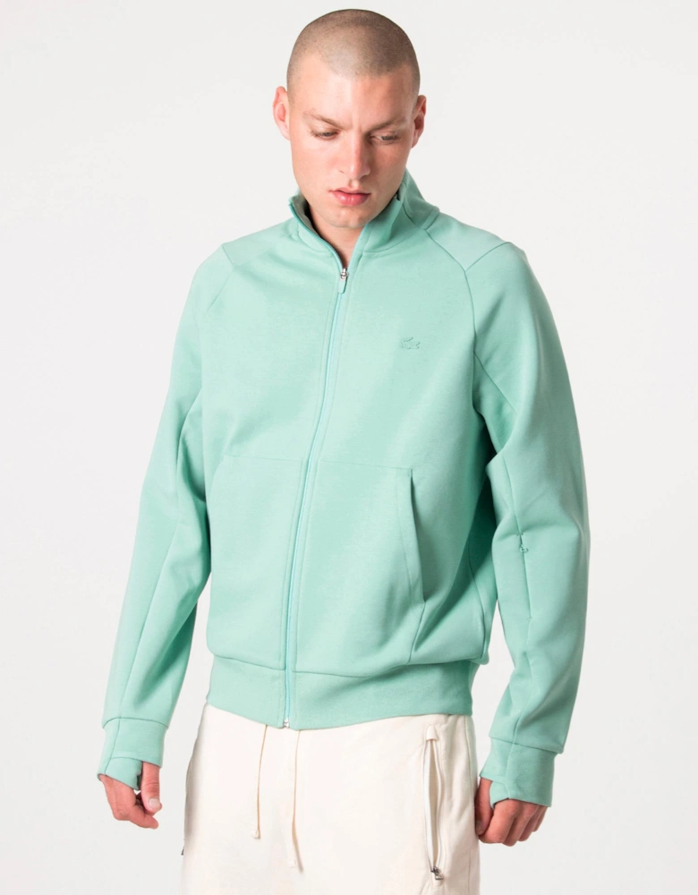Relaxed Fit High Neck Zip Through Sweatshirt