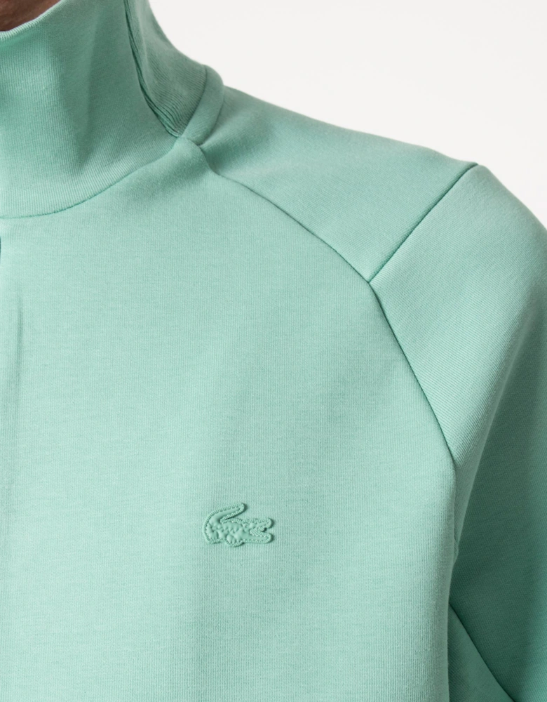 Relaxed Fit High Neck Zip Through Sweatshirt