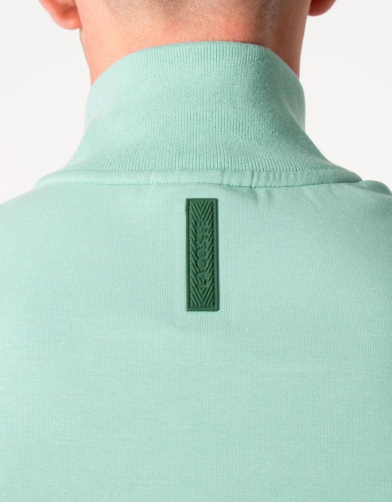 Relaxed Fit High Neck Zip Through Sweatshirt