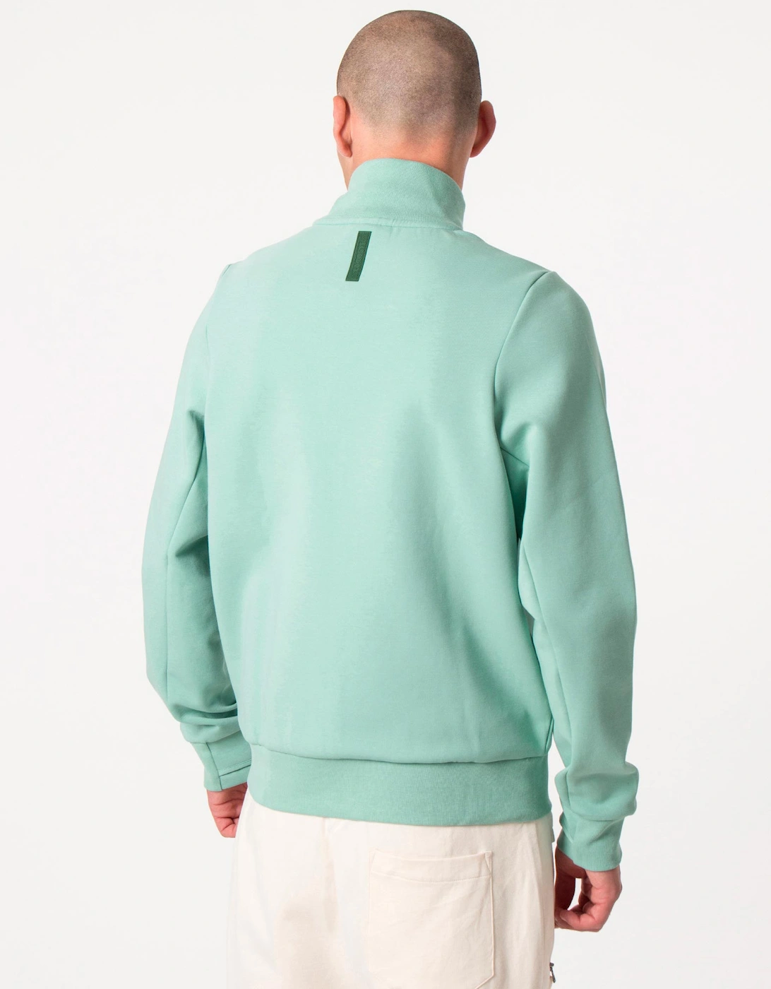 Relaxed Fit High Neck Zip Through Sweatshirt