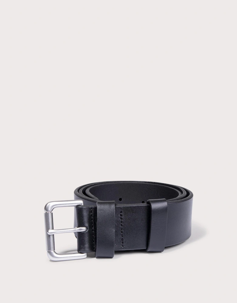 Leather Roller-Buckle Belt