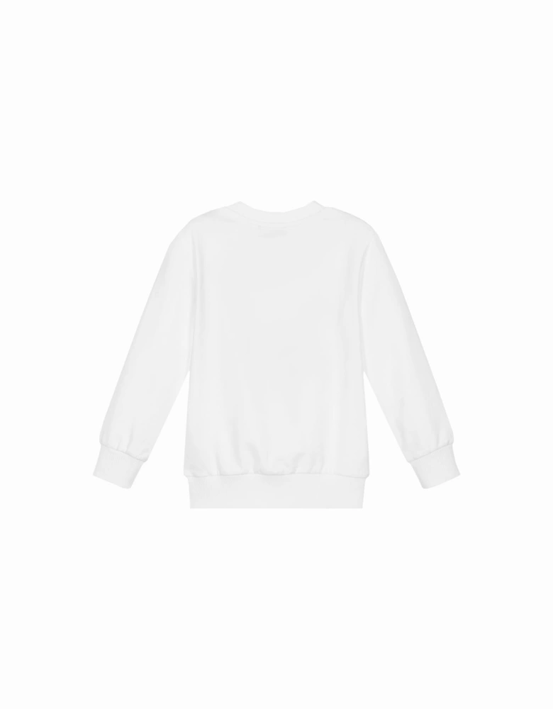 Girls Embroidered Sweatshirt White