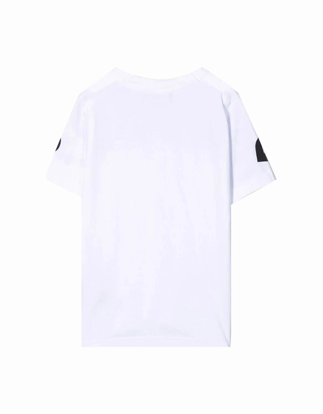 Boys Logo Print Cotton T-Shirt White