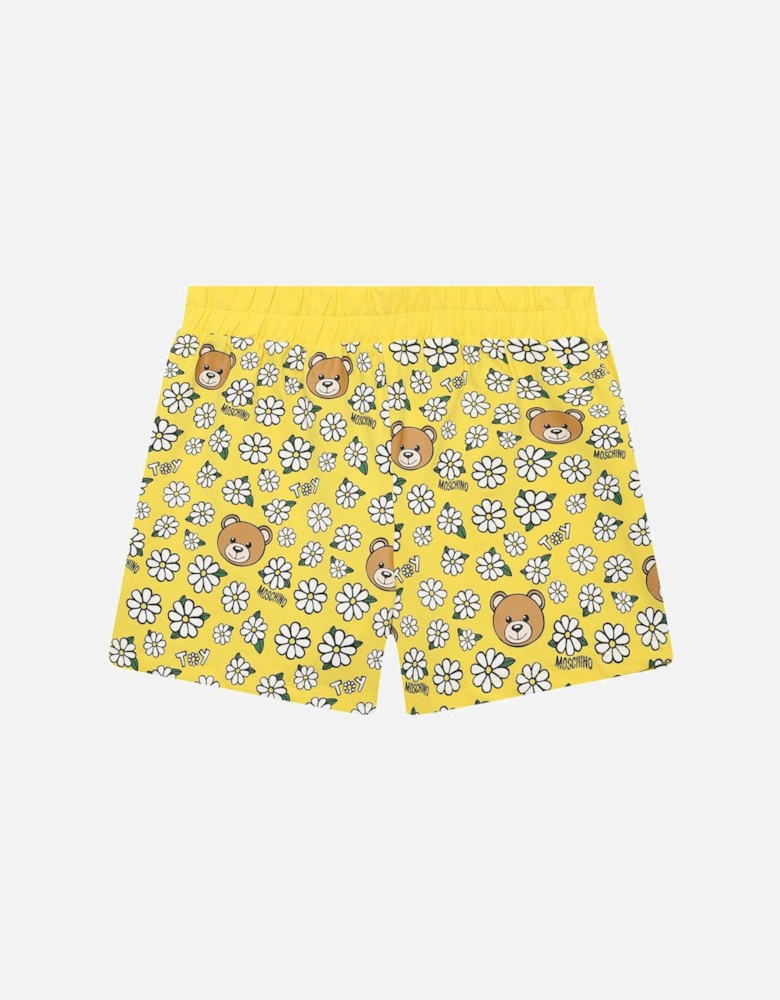 Girls Bear T-Shirt & Shorts Set White