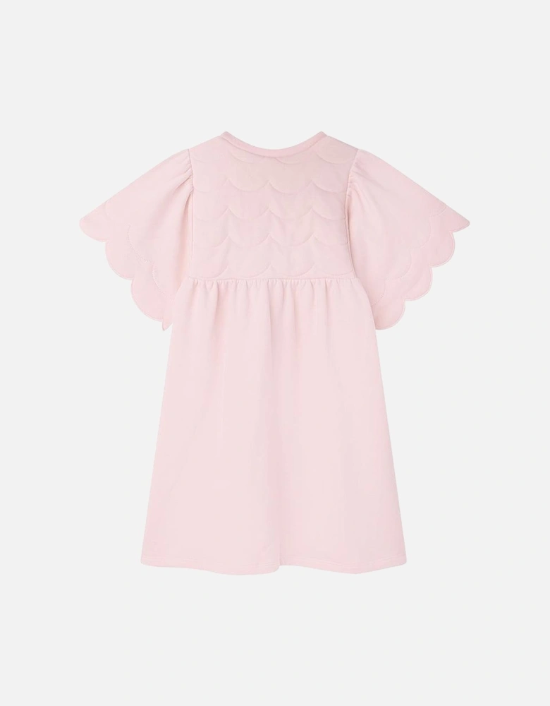 Girls Pink Scallop Dress