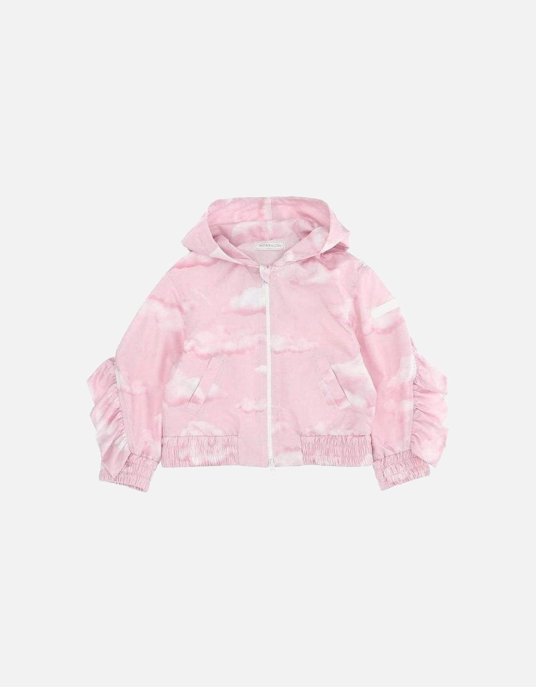 Girls Pink Cloud Frill Jacket, 3 of 2