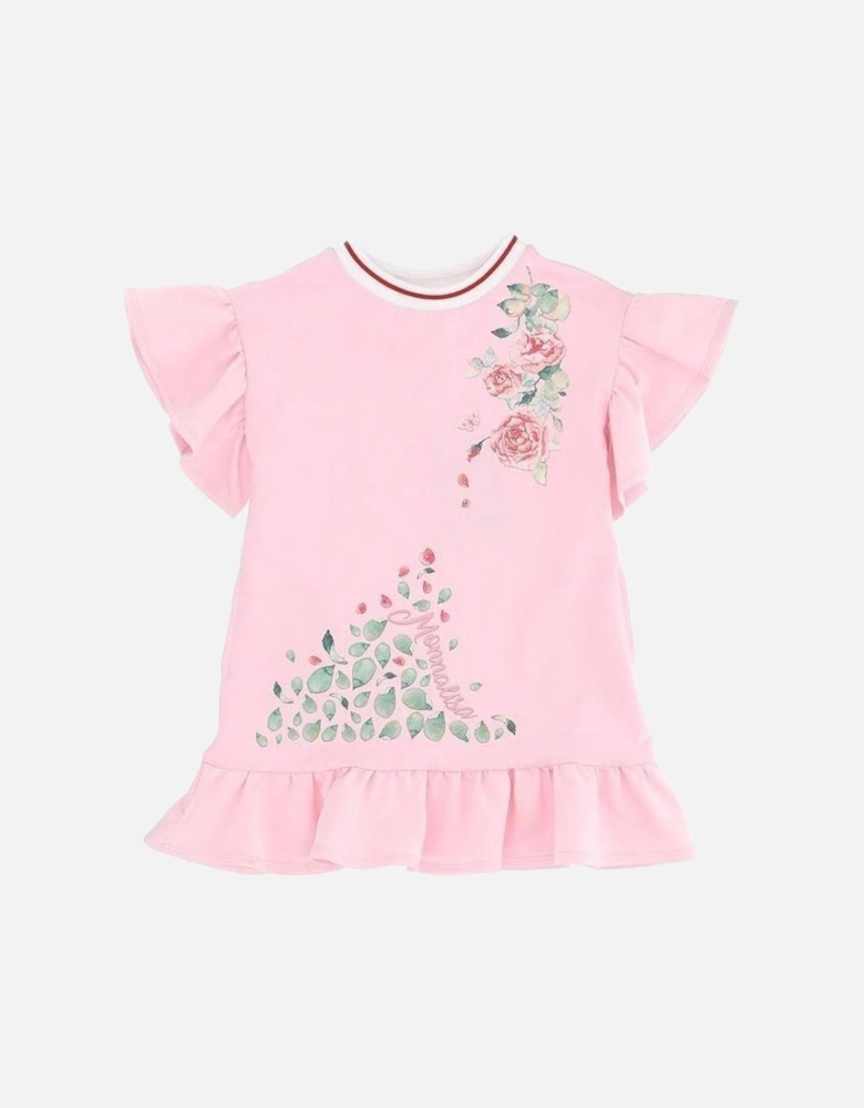 Girls Pink Rose Petal Dress