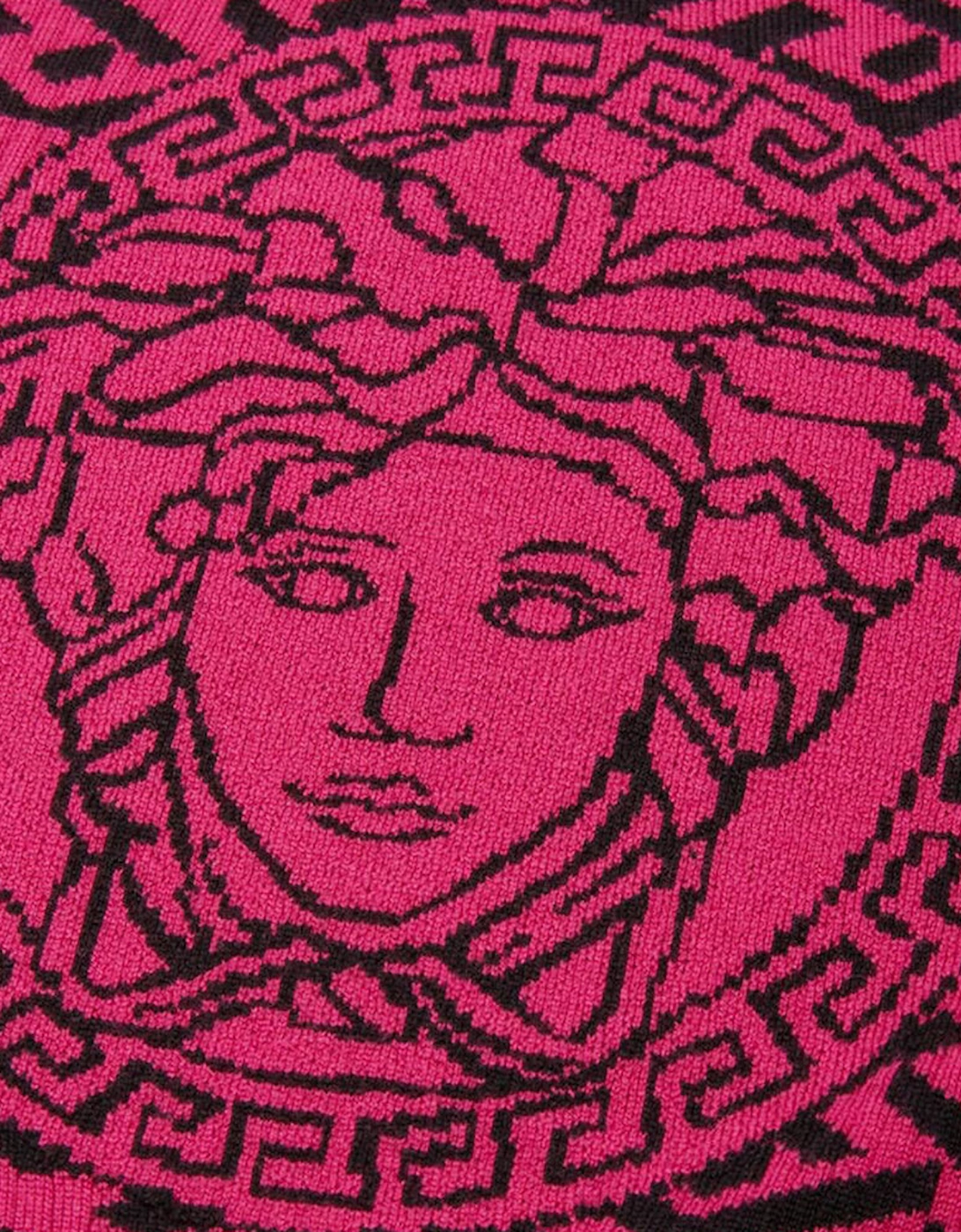 Girls Wool Knitted Medusa Jumper Pink
