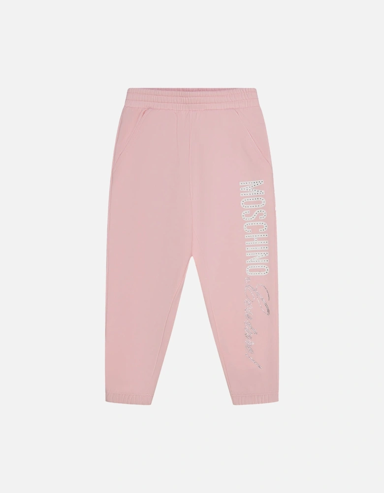 Unisex Kids Logo Cotton Tracksuit Pink