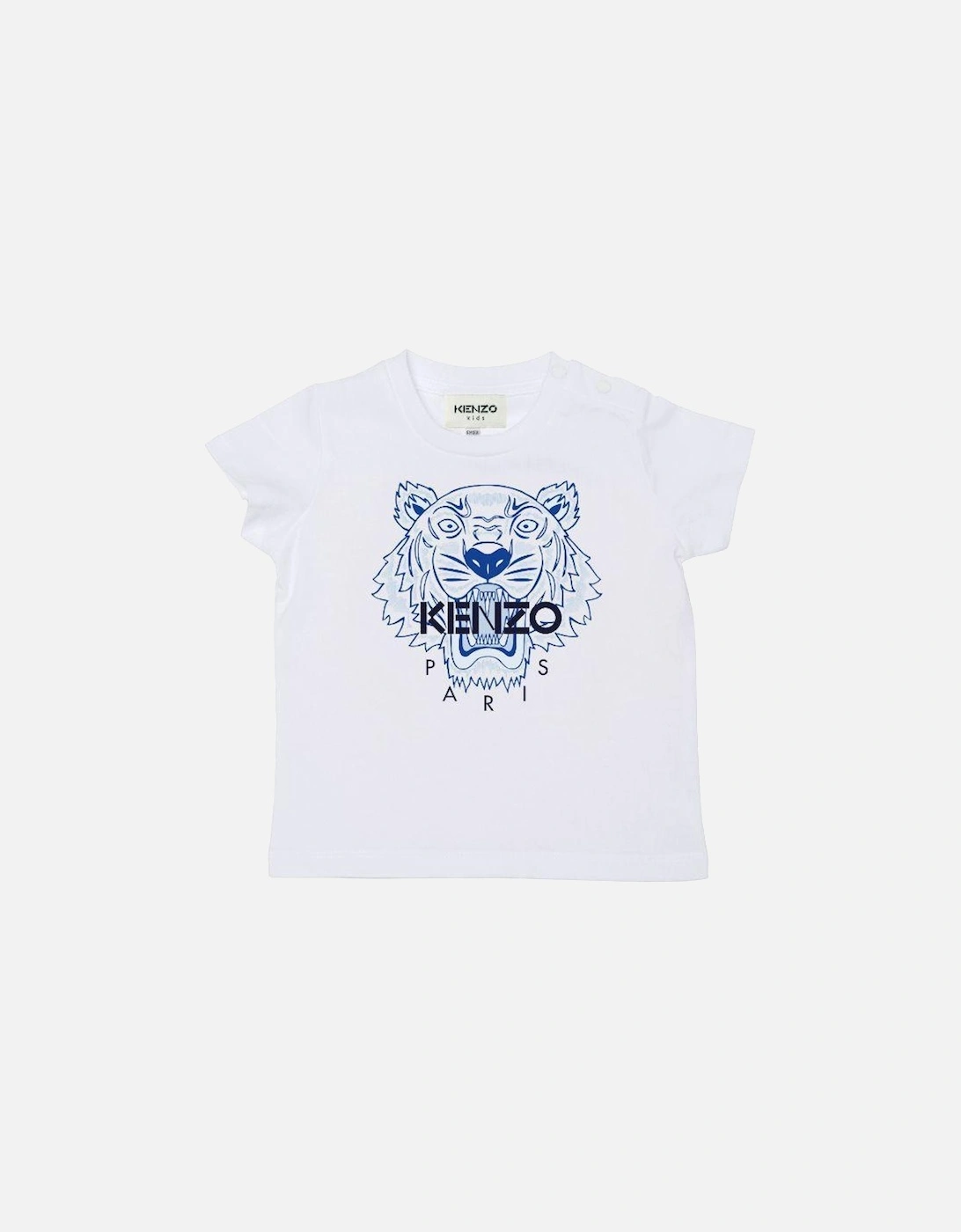 Boys White Tiger Print T-Shirt, 2 of 1