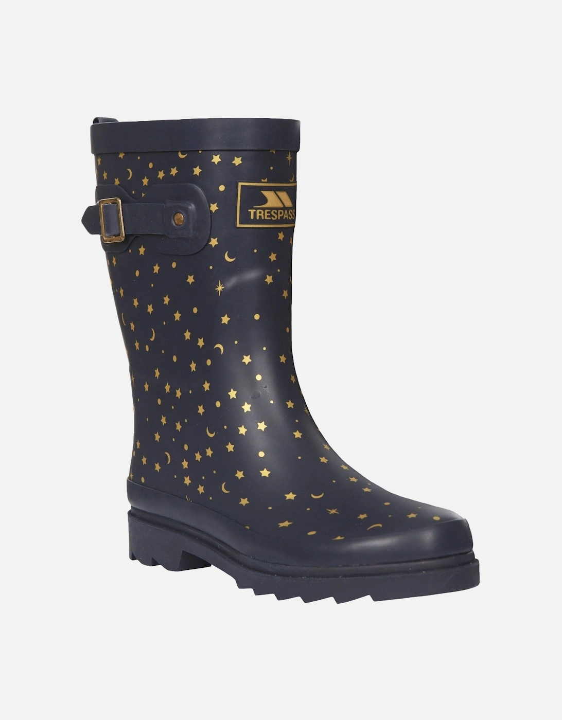 Womens Celeste Printed Wellington Boots - Midnight, 6 of 5