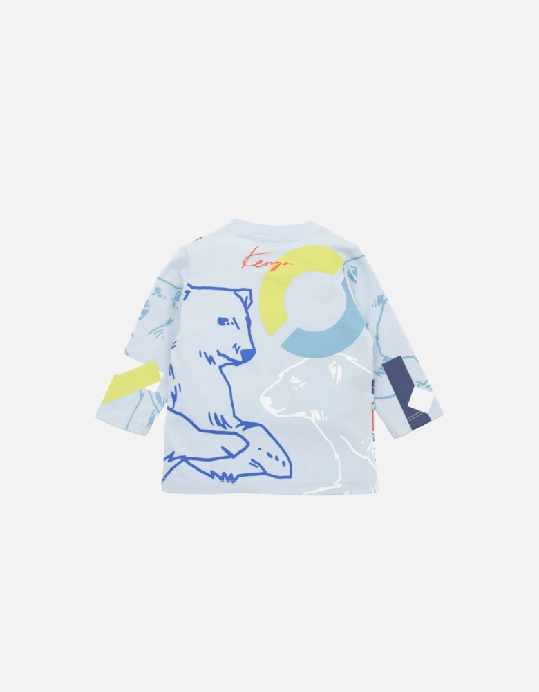 Baby Boys Blue Logo Cotton Top