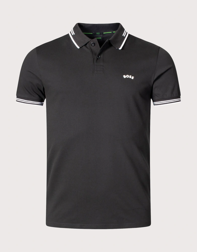 Slim Fit Paul Curved Logo Polo Shirt