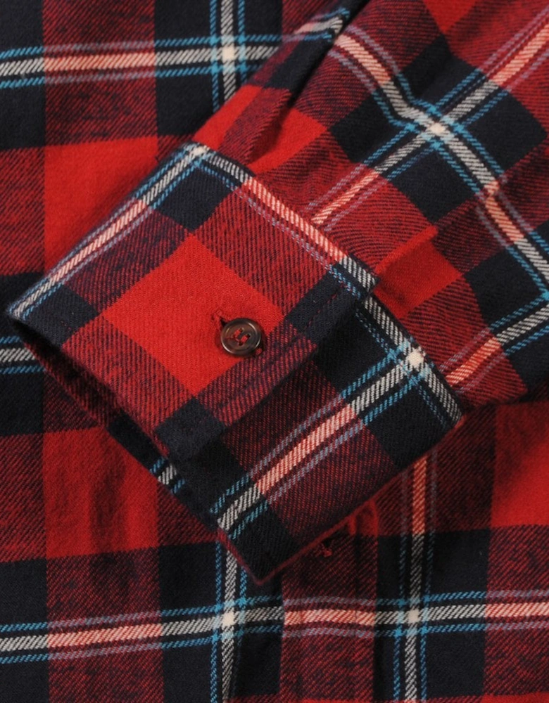 Men's Label Pattern Shirt Red