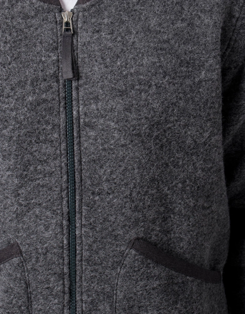 Wool Zip Bomber Jacket