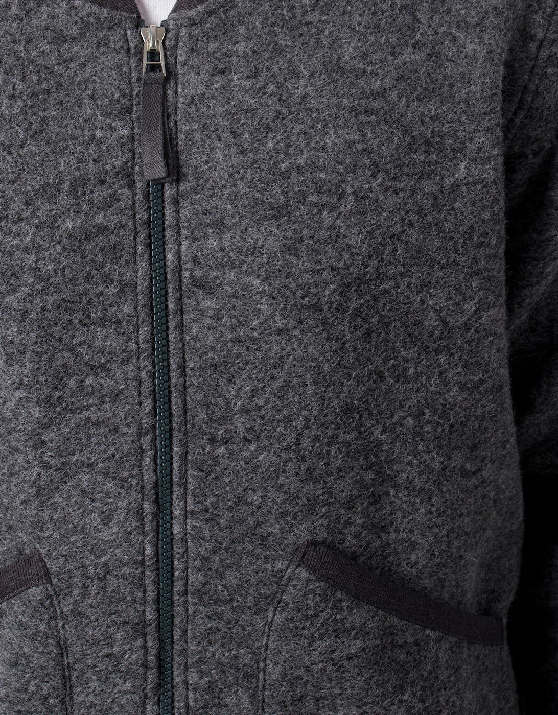 Wool Zip Bomber Jacket