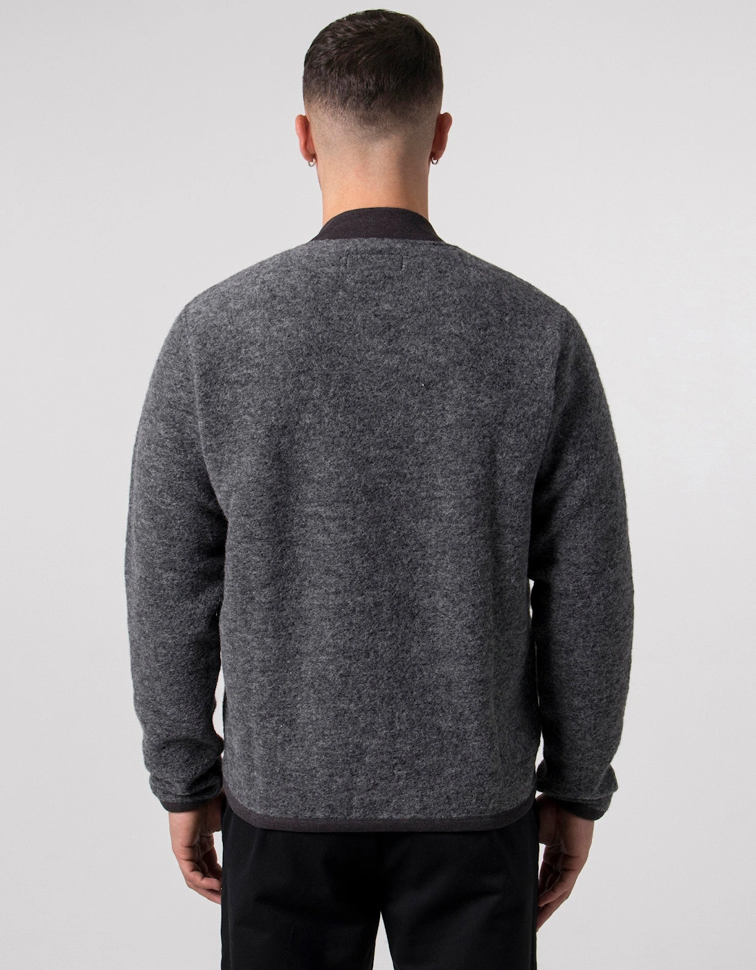 Wool Zip Bomber Jacket