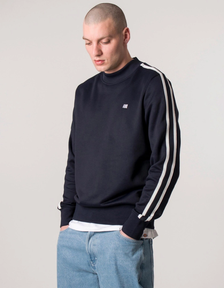 Twin Stripe Crew Neck Sweatshirt